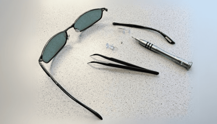 fixing glasses